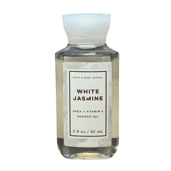 Bath & Body Works WHITE JASMINE Shea, Vitamin E Shower Gel 3 oz Travel size - Picture 1 of 2
